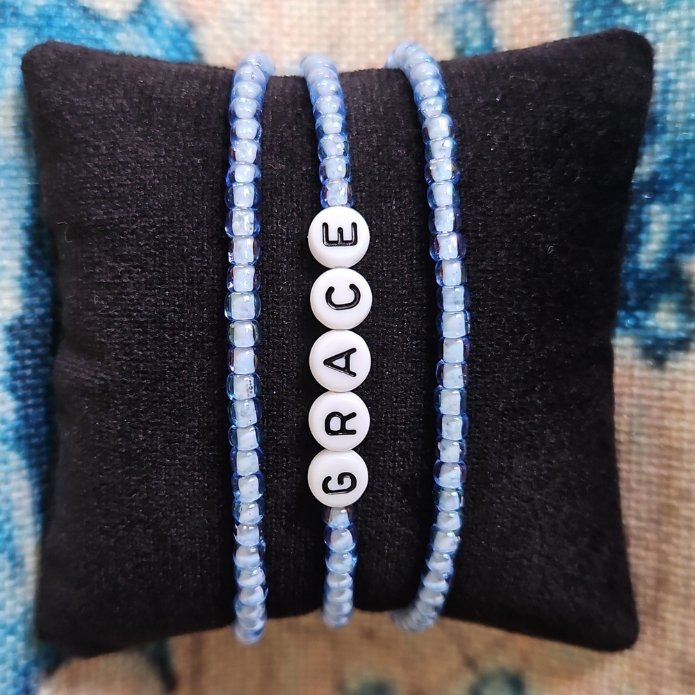 "Grace" Beaded Bracelet Stack